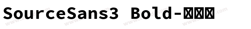 SourceSans3 Bold字体转换